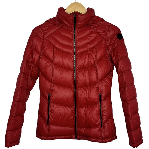 Calvin Klein Duck Down Lightweight Quilted Red Jacket Packable - Picture 1 of 8